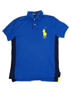 Vintage POLO by RALPH LAUREN Men's Big Pony Polo T-Shirt Tan Size S